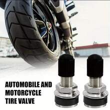 2pcs/4pcs/10pcs Válvulas de Rueda de Acero Inoxidable Duraderas de 3.2cm para Motocicleta - Accesorios para Neumáticos Tubeless Impermeables - 4 piezas - Ver 8