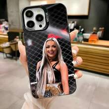 Custodia per telefono compatibile con Liv Morgan W-WWE, adatta per modelli 16, 15, 14, 13, 12, 11, Pro, Max, Plus, Mini, XS, SE, con paraurti rigido opaco nero anti-caduta. Custodia compatibile con modelli 17, 17 Pro, 17 Pro Max.