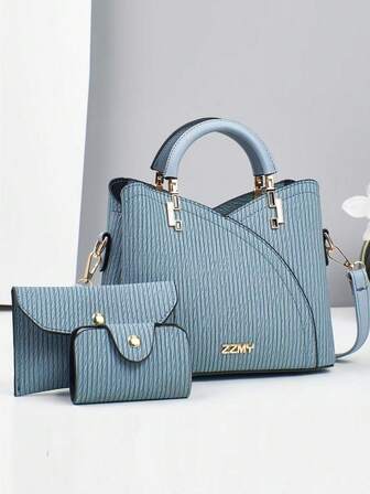 3pcs/Set Elegant Vintage Handbag Tote Bag, Multifunctional Large Capacity Shoulder Bag, Fashionable Design; New Fashion Women Small Square Bag Handbag Shoulder Bag Versatile Casual Multi-Layer Large Capacity Shoulder/Crossbody Bag Suitable For Travel, Shopping; New Stylish Women's Tote Shoulder Crossbody Bag Colorblock Casual Luxury Large Capacity Shoulder/Crossbody Bag