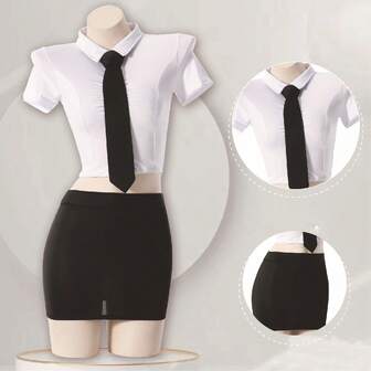 Mature & Attractive Secretary/OL Costume Pencil Skirt, Women Role Play Uniform