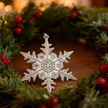 Christmas Transparent Acrylic Crystal Snowflake Christmas Tree Pendant Decorations/New Year Decor Ornament