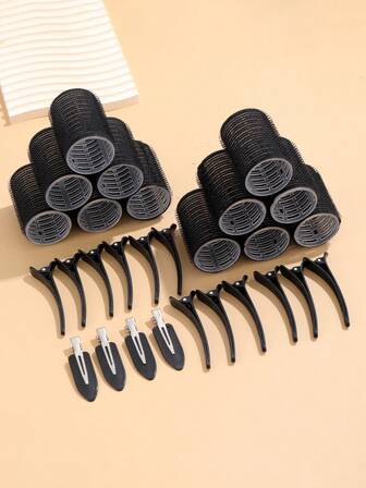 28pcs/Set Large Size Hair Rollers With Clips, Self-Gripping Curler Suitable For Long/Medium/Short Hair And Bangs, DIY Hair Curling Tool (Includes 12pcs Large Roller Tubes +16pcs Clips),Curly Hair,Hair Rollers,Hair Curler,Heatless Curl,Heatless Curls,Hair Curlers,Rollers,Hair Curl,Rollers For Hair,Curly Hair Tools,Hair Rollers,Hair Roller,Curls Diffuser,Hair,Travel,Hair Products,Hair Tools,Hair Stuff,Barber,Barber Accessories,Barbershop,Hairdressing Equipment