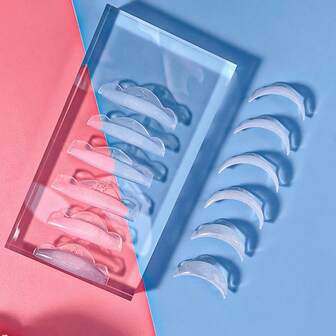 10 Pcs Silicone Eyelash Perming Curler, Lash Lift Rods Makeup Beauty Tool,Makeup Utensil Reusable Lash Lifting Shield Pads