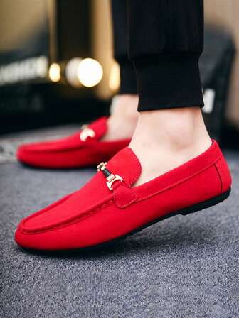 Herrloafers i ny mode, klassiska och bekväma finskor, lätta att bära och köra, mockasinmodell (Observera att storleken är liten i storleken, de med stora fötter rekommenderas att köpa en storlek större)