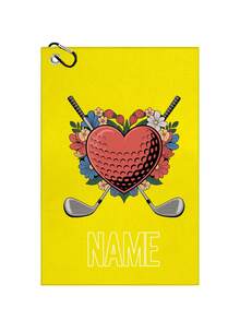 (Text cu model personalizat) Prosop sport de golf Prosop sport imprimat cu nasturi pentru alpinism Prosop sport ultrafin din fibră portabilă cu tijă de ștergere Prosop de yoga Prosop de golf cu pliere triplă