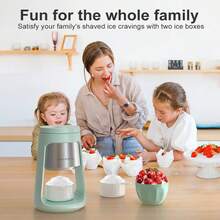 CROWNFUL Shaved Ice Machine With 2 Cups - Snow Cone Maker For DIY Frozen Drinks, Easy Home Dessert Maker, Sweet Gift For Teens/Friends - US B Type Plug(110-127V) - View 3