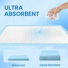 Disposable Urine Pad, 60 Count 32 Inches X 36 Inches Super Absorbent Dominant Underlayer, Extra Large Urinary Incontinence Care Pad For Adults, - Urinary Pad For Children And Adults - Dog And Puppy Training Pads - 藍色 - 查看 4