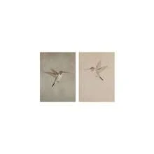 2pcs/Set, Hummingbird Paintings Wall Art, Ornithology Poster, Vintage Bird Art Prints, Unframed Neutral Minimalist Wall Decor, Hummingbird Gifts, Canvas Art For Living Room, Bedroom, Farmhouse, Rustic, Dorm, Office, Hallway, Home And Room Decoration - Beige - View 12
