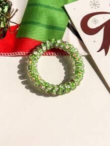 5pcs/3pcs Christmas Colorful Telephone Wire Hair Scrunchies, Soft Elastic Hair Ties For Ponytail, High Elasticity Hair Accessories Suitable For Christmas And Daily Use ,Ponytail Holders ,Hair Elastics ,Hair Rubber Bands ,Hair Rope