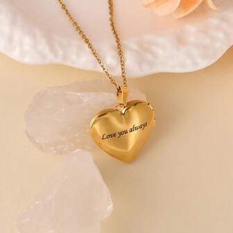 Custom Heart Photo Locket Necklace Custom Engraved Necklace Engraved Locket With Photos Christmas Anniversary Gift Best Friend Gift For Her