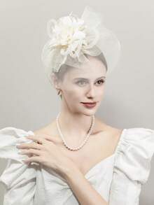 HITYfascinator 1 قطعة شريط رأس من ألياف البوليستر أحادي اللون، مناسب لجميع الفصول، شريط شعر للنساء، دياديما