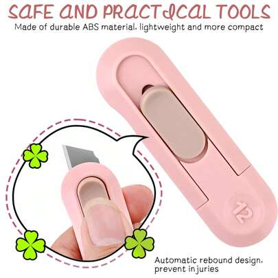 Utility Knife Box Cutters, Retractable Letter Opener, Sharp Cartons Cardboard Cutter Razor Knife For Christmas, Smooth Mechanism Perfect For Office And Home Use