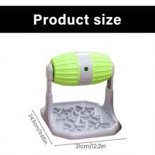 Adjustable Port Dog Puzzle Feeder Rolling Treat Dispenser Interactive Slip-Resistant Base Mental Stimulations Feeding Toy For Pet Slow Feeder Puzzle Toy - 黃色 - 查看 3