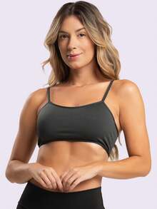 Set Of 2 Backless Sports Bras For Gym/Fitness, Double Space For Padding, Thin Straps, Compression Spandex, Running - Multicolor - View 10