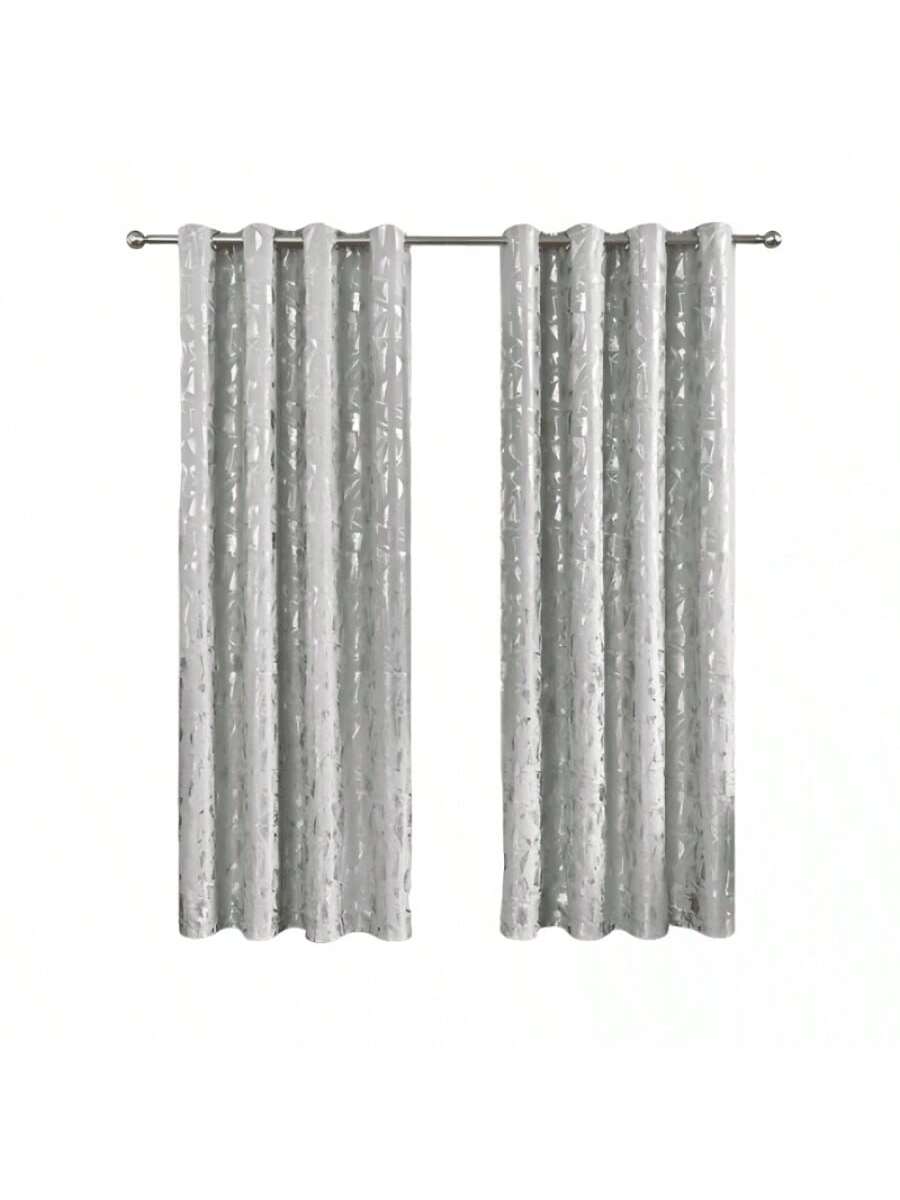 Juego de Cortinas Grises con Ollaos para Barra