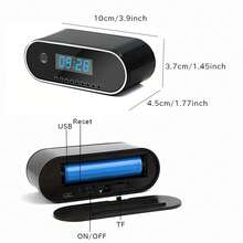 AIACMEA 这款WiFi安防摄像头时钟具备1080P高清夜视、移动侦测报警、循环录像、2.4GHz WiFi、USB供电和锂电池备用功能，支持远程实时查看和警报器报警——易于安装，适用于家庭、办公室、仓库监控。这款便携式智能安防摄像头配备数字时钟显示和2600mAh电池，是室内监控的理想之选。 - 黑色 - 查看 2