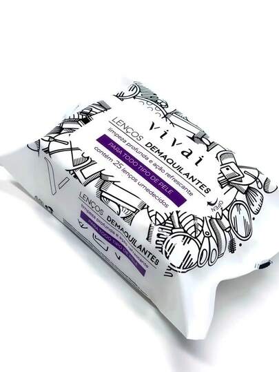 Lenço Demaquilante Removedor de Maquiagem - Vivai Ref5024/5057