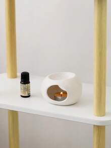 1 pieza Soporte de vela de té de cerámica - Quemador de aceites esenciales, difusor de fragancias, artesanía de cerámica para decoración del hogar, suministros para festivales y fiestas, meditación y yoga, regalo perfecto