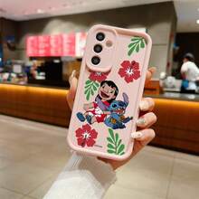 Miniso Phone Case With Lilo & Stitch From Disney's Lilo & Stitch Print, Featuring Hawaiian Hibiscus Flowers & Tropical Plants, Lilo In Hawaiian Outfit & Stitch With Ukulele For Samsung Galaxy S25 Ultra/S25 Plus/S25/ Galaxy S24 Ultra/S24 Plus/S24/S24 FE/S23 Ultra/S23 FE/S22Ultra/S22 Plus/S22/S21 Ultra/S21 Plus/S21/S21 FE/A13/A14/A15/A16/A17/A33/A34/A35/A36/A52/A53/A54/Galaxy Note20Ultra/Galaxy Note20,Galaxy S25 Case,Galaxy S25 Case,Galaxy S25 Ultra Case Plus Stocking Stuffers,The Girlfriend,The Chosen,Early Fall Fashion. - 酒紅色 - 查看 4