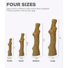 Dogwood Durable Dog Chew Toy, Small - Long Lasting Chew Stick Made With Real Wood - USA Made, S - 山茱萸(棕色) - 查看 5