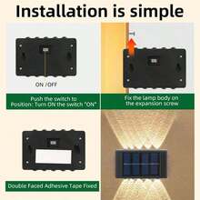 1/2 đèn tường năng lượng mặt trời 10 đèn LED, ánh sáng ấm/trắng, pin Ni-MH an toàn, đèn ngủ có cảm biến ánh sáng, đèn trang trí sân vườn ngoài trời, đèn đường sân vườn, đèn hành lang ngoài trời và đèn bàn trong nhà, đồ trang trí Giáng sinh, đồ trang trí Halloween, quà tặng trở lại trường - Đèn tường 10LED - Xem 11