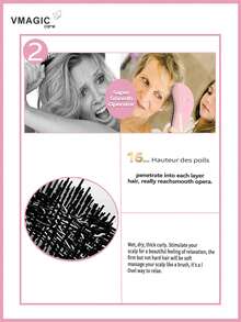 VMAGIC care Escova Desembaraçadora de Cabelo - Desembaraça Facilmente Cabelos Emaranhados - Melhor Pente/Escova para Homens e Mulheres - Adequada para Cabelo Molhado ou Seco