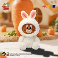 汤姆和杰瑞杰瑞老鼠兔子角色扮演毛绒钥匙扣 - 可爱卡通人物柔软填充包饰，卡哇伊兔子装钥匙圈，适合儿童成人，可收藏的动漫毛绒钥匙配饰，是送给经典动画粉丝的完美礼物 - 彩色 - 查看 3