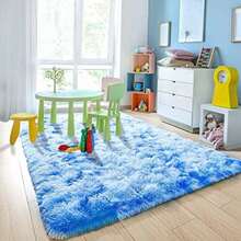Noahas Ultra Soft 4.5cm Velvet Bedroom Rugs Kids Room Carpet Modern Shaggy Area Rugs Home Decor 2.6' X 5.3', Gray(6' x 4' (Rectangular) Azul) - Tipo 20 - Ver 7
