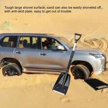 一合一重型多功能汽车雪铲和防滑垫 - 重型雪刷/雪犁附件，带符合人体工程学的手柄和防滑底座 - 适用于轿车和SUV的冬季轮胎牵引装置 - 多功能除雪系统（无需电源） - 可拆卸雪铲和车轮防滑垫，适用于泥泞路面 - 彩色 - 查看 7