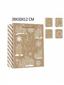 12 pezzi - Nuova confezione regalo natalizia Borsa regalo natalizia extra large a forma di cartone animato Borsa souvenir