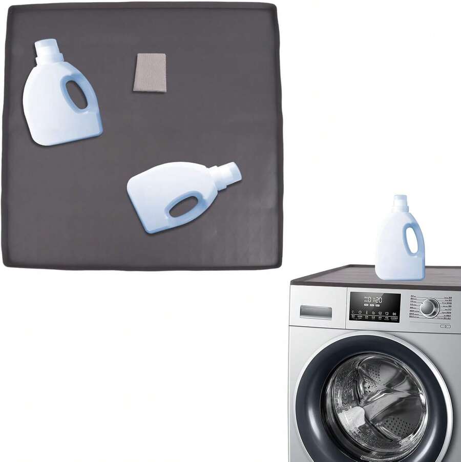 Estera Protectora Superior de la Lavadora y de la Secadora, Protector Superior para, Cubierta Antideslizante Superior de la Lavadora de la Silicona de 60 x 60cmLavable y Antideslizante (Gris) - Gris - Ver 1