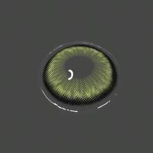 1 Pair Green Soft Color Contact Lens, 14.5mm, 1 Year Disposable, Fashionable Beauty - Green - View 4