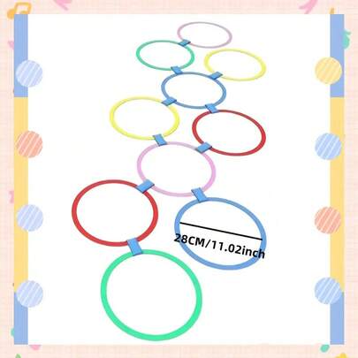 10pcs Flexible Sensory Integration Training - 10pcs Plastic Seafe Material, Suitable For Outdoor Recreation, Multi-Person Agility Ladder, Improve Rapid Response Ability And Agility, Football, Basketball Speed And Agility Training