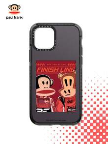 Paul Frank Licensed Transparent Black Phone Case, Full Body Protective Shockproof Camera Coverdy Design Compatible With IPhone 13/14/15/16 Pro Max - Multicolor - View 1