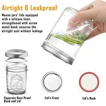 Mason Jars 16oz With Lids-4 Packs Wide Mouth Glass Mason Jar Vintage Glass Canning Jars With Metal Lids For Canning, Pickling, Food Storage