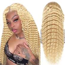 13x4 Curly Wig Human Hair 42 Inch Deep Wave Lace Front Wigs Human Hair 230_Density Ultra-Thin Lace 0.1 Millimeter Wet And Wavy Lace Front Wigs Human Hair Pre Plucked 13x6 Deep Wave Wig For Women With Baby Hair 4x4 5x5 Put On And Go Glueless Wigs Human Hair 613 Blonde Wig Deep Wave Human Hair Wigs - S613 - Xem 5