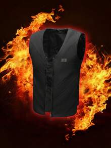 Men's Winter Warm V-Neck Smart Electric Heated Constant Temperature Vest