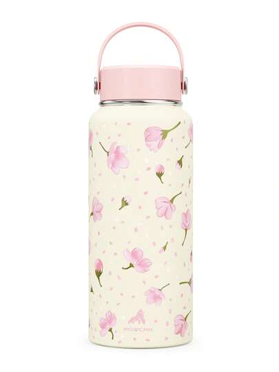 32oz Stainless Steel Water Bottle With Lid, Wide Mouth Vacuum Insulated Bottle, Suitable For Outdoor Activities, Travel, School, Also A Creative Gift