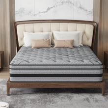10/12/14 Inch Queen Hybrid Mattress With Cooling Gel Memory Foam & Zoned Pocket Coils - Pressure Relief & Motion Isolation, Breathable Bed In A Box, Medium-Firm Support, Cooling Technology For Hot Sleepers, Spinal Alignment, No Battery/Electricity-Free, Ideal For Couples & Heavy Sleepers, Durable Construction, Sleep Comfort, Supportive Sleep, Medium Firmness, Highquality Materials, Hot Weather Sleepers, Memory Foam Mattres, Mattres Double Bed, Mattres Single, Queen Size Mattress, King Size - 黑色 - 查看 5