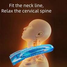 Bolsa de agua caliente con forma de U - Almohadilla de calefacción eléctrica gratuita para alivio del dolor de cuello y hombros, almohada cervical a prueba de explosiones con funda suave