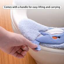Comfortable Self-Adhesive Toilet Seat Cover - Warm And Thick For All Seasons, Reusable Oval Bathroom Accessory, Toilet Pad Suitable For Autumn/Winter