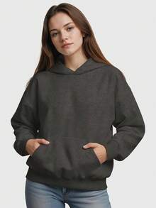 Teen Girls Sweatshirts - Dark Grey - View 2