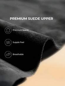 Genuine Suede Leather Women's Fashion Platform Slippers - Short Ankle Boot With Anti-Slip Sole- Cozy, Fuzzy, And Warm Winter Footwear FuzzyEasy Women's 1.57 Inch Platform Slip-On , Ideal For Indoor And Outdoor Use Suitable For Gift (SUGGEST SIZE UP) - 黑色 - 查看 5