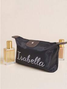 Portofel personalizat, geantă de machiaj, geantă de depozitare pentru femei - geantă de plajă ușoară cu nume personalizat | geantă de umăr minimalistă la modă | geantă de birou impermeabilă pentru studenți, profesori, profesioniști | cadou ideal pentru ziua de naștere, Ziua Profesorului