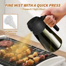 2 In 1 Oil Dispenser, Portable Oil Pour Bottle, Olive Oil Sprayer And Oil Dispenser For Cooking, Grilling, Salad -, Great For Kitchen Use, Kitchen Oil Dispenser - màu nâu - Xem 7