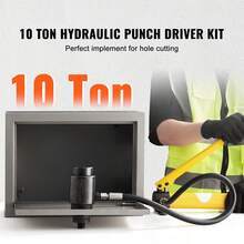 Kit de perforadora hidráulica de 10 toneladas, herramienta para orificios de 1/2 "-2" con 6 troqueles - 10 toneladas - Ver 3