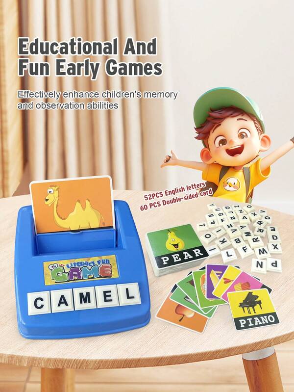 Early Learning Alphabet Machine, Children's Memory Enhancing English Letter Spelling Interactive Toy, Christmas Gift