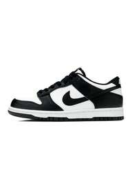 Nike Dunk Low GS Women Casual Sneakers Breathable Cushioning Lightweight Thick Sole Logo Versatile Gym Commuting Daily Wear Black White CW1590-100