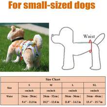 可洗母犬尿布（S-XL 码）| 可重复使用生理内裤，防漏设计 | 透气宠物尿布短裤（适用于犬猫）| 完美应对发情期和失禁 - 彩色 - 查看 2