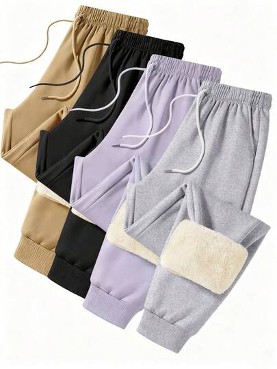 女士户外运动保暖内衬运动裤，适合户外活动、运动、骑行、徒步旅行等。